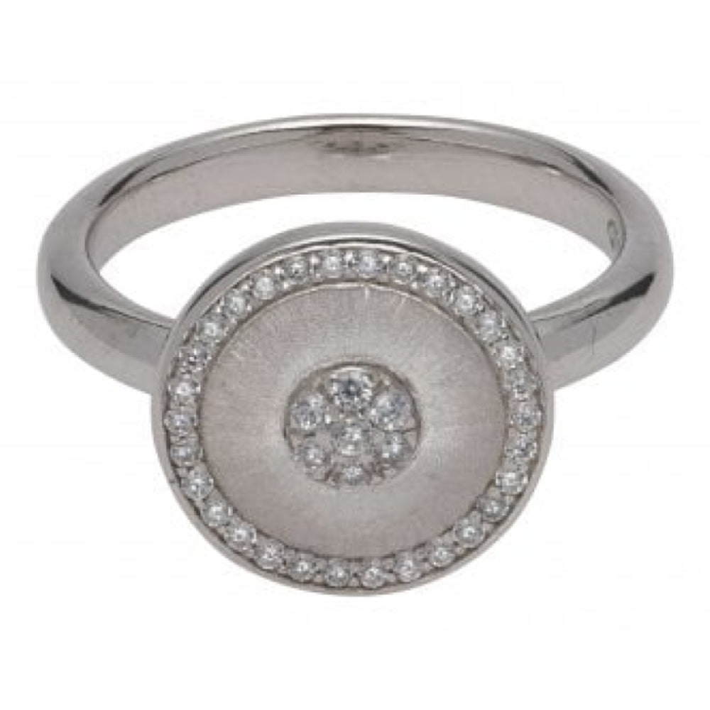 Sterling Silver 925 Ring With Rhodium Plating And CZ