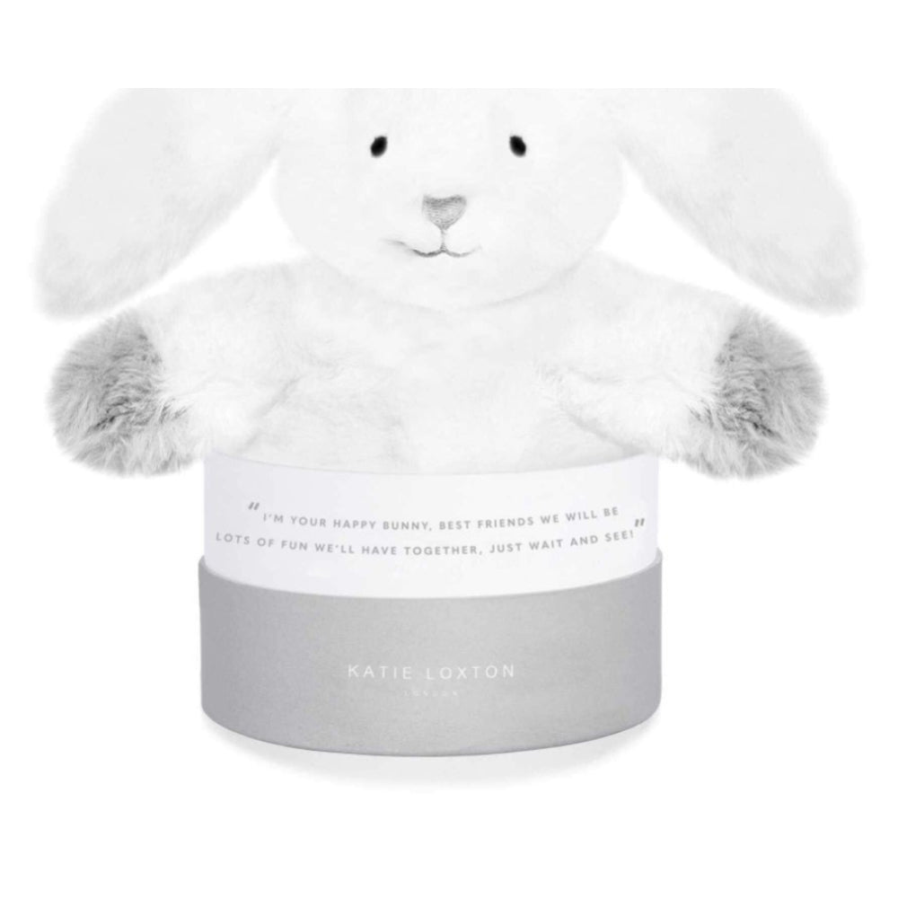 Baby Toy - Bunny - White And Grey - 16x14x12cm