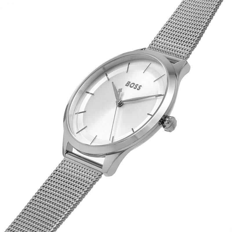 Pura Silver Dial Steel Mesh Bracelet Ladies Watch