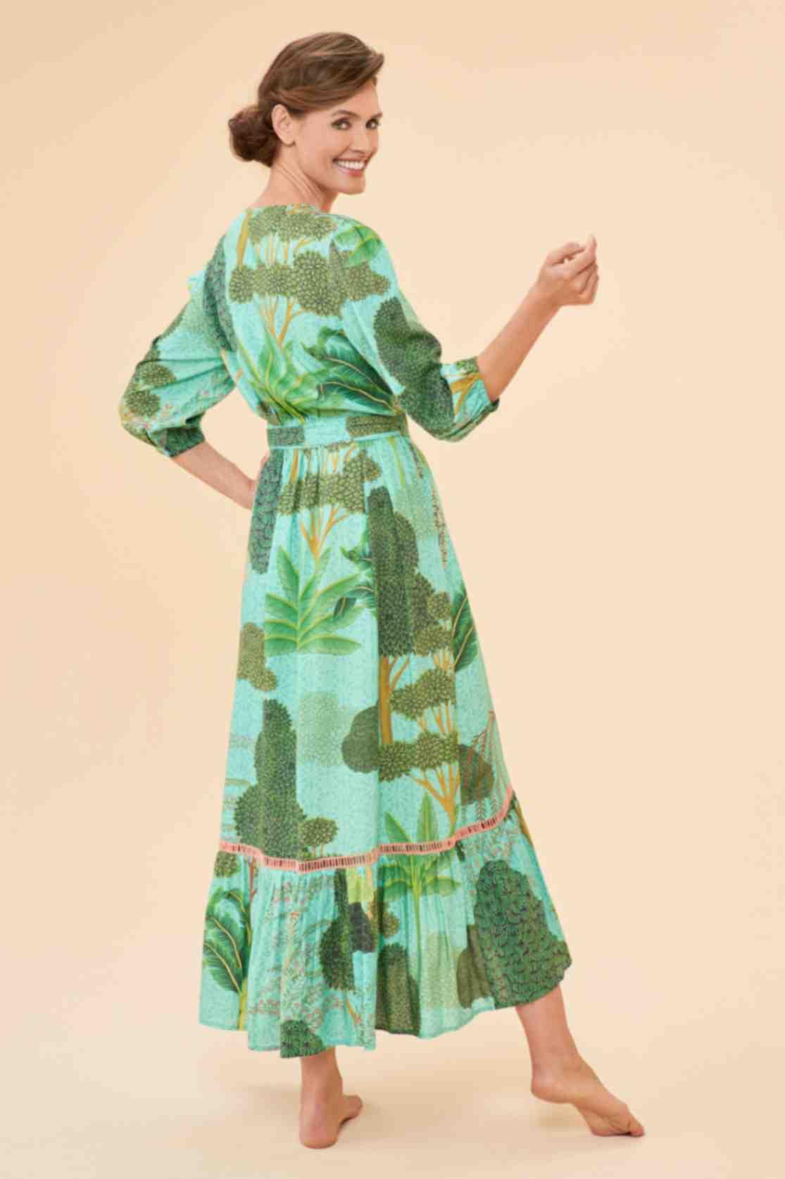 Secret Paradise Wrap Dress - Aqua