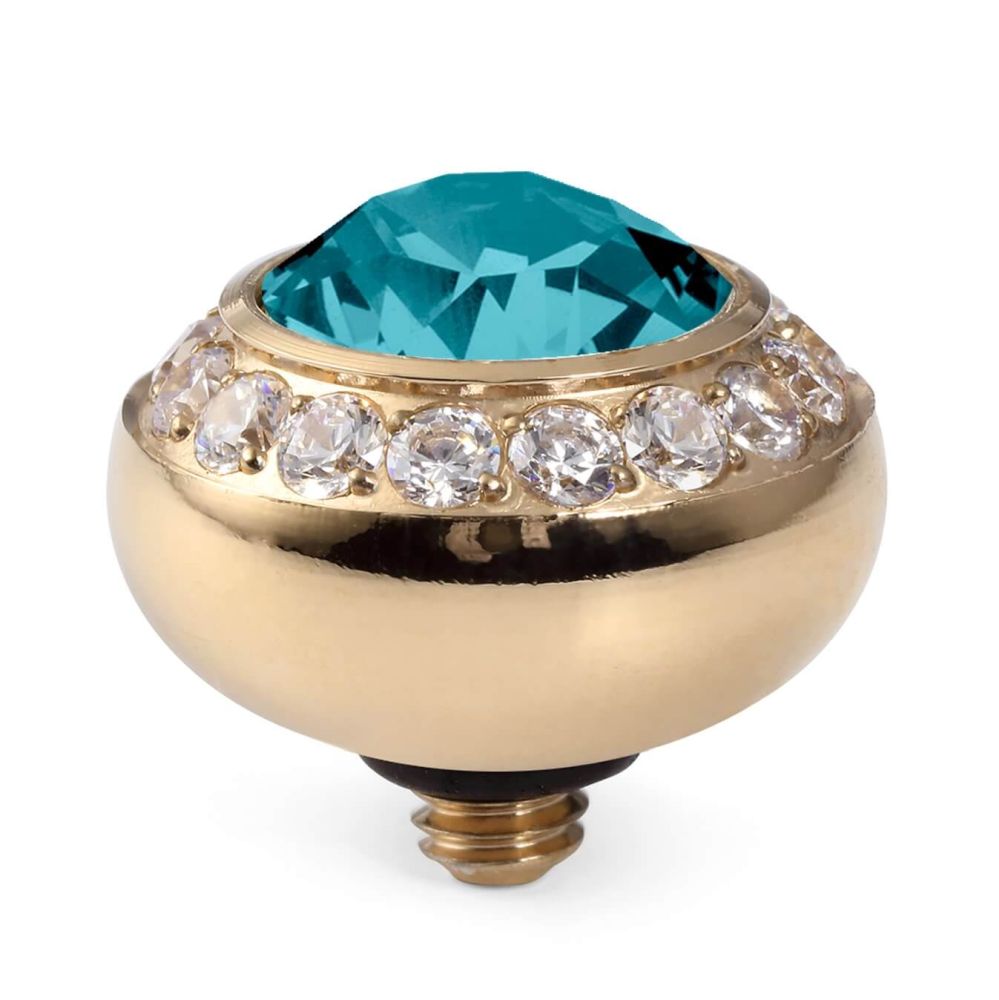 Tondo Deluxe (G/P) 10mm Blue Zircon Top