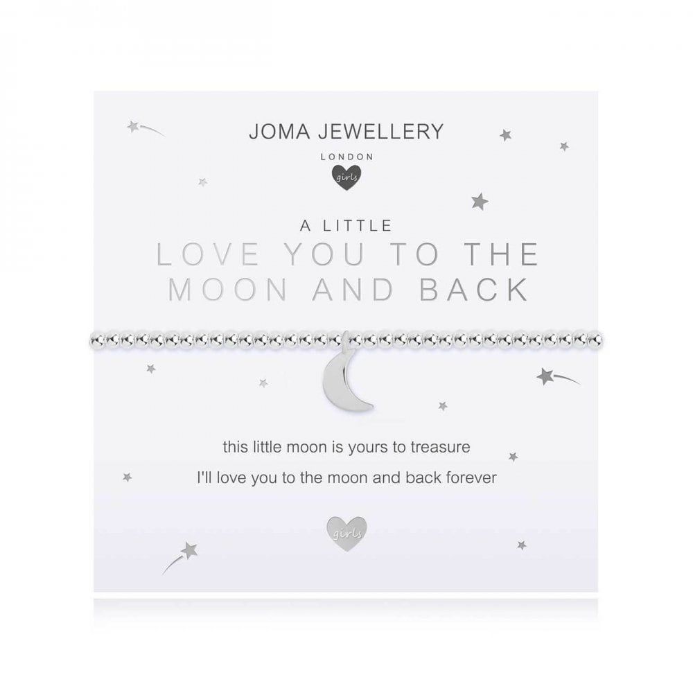 Children's A Little | Love You To The Moon And Back | Silver | Bracelet | 15.5cm Stretch