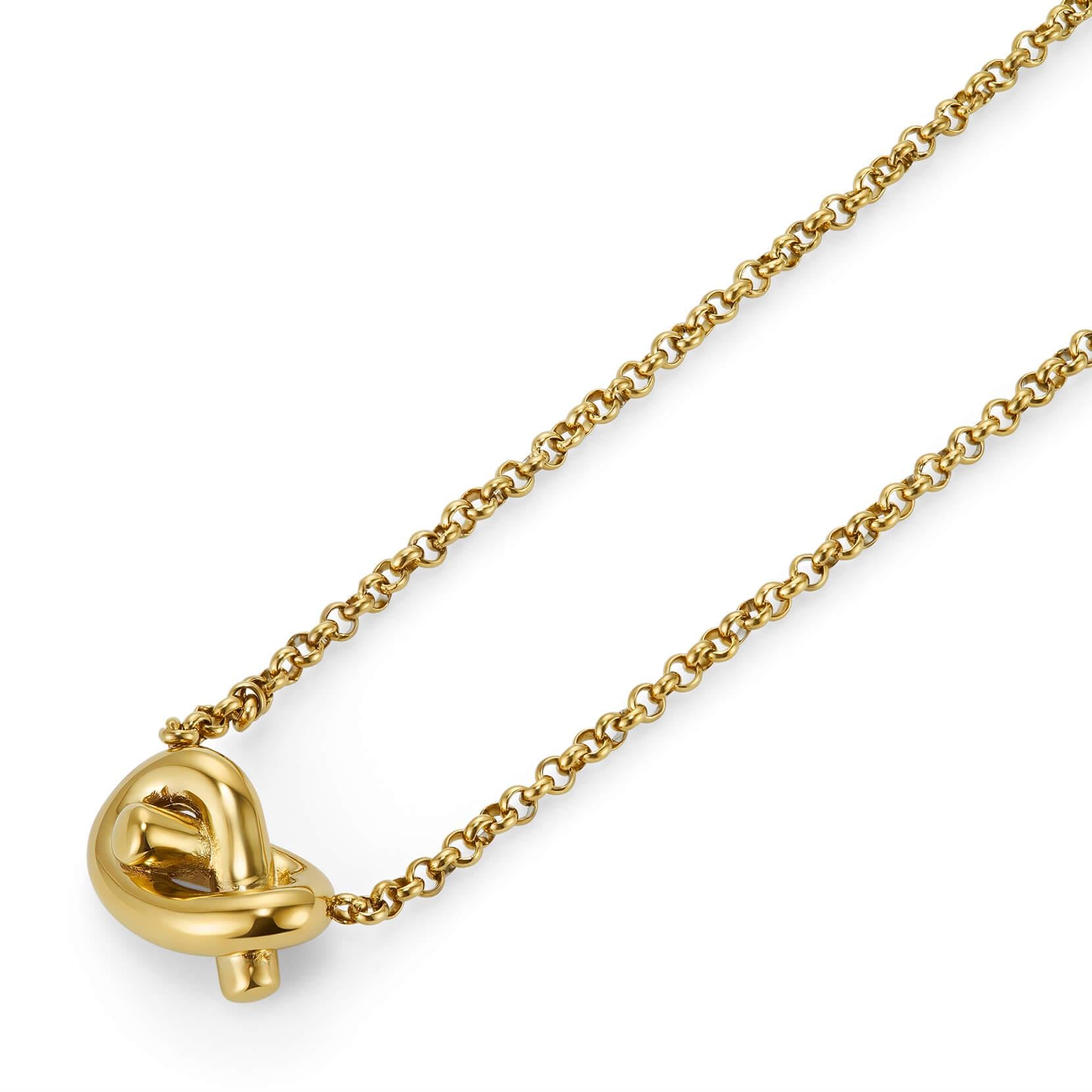 Classic Lover's Knot Gold Plated Necklace