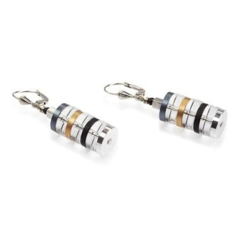 Ladies Diamant-Cut Aluminium Acrylic Glass Earrings