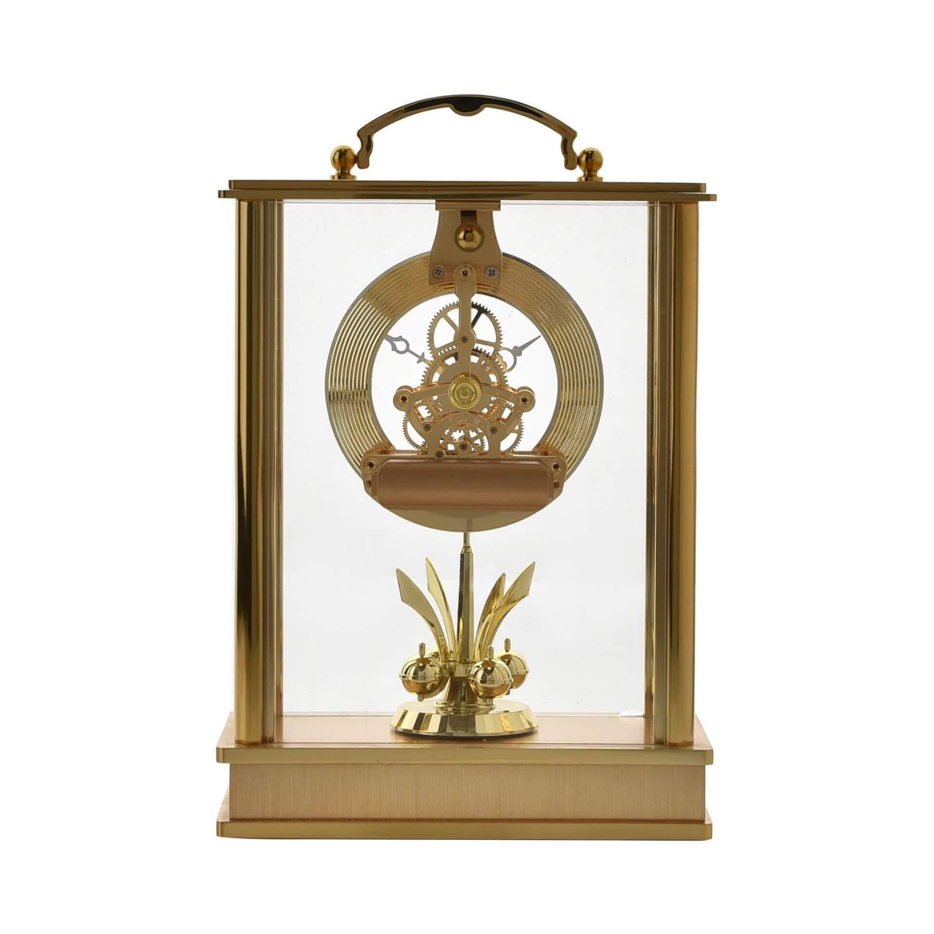 Lantern Mantel Clock Skeleton/Rotating Pendulum