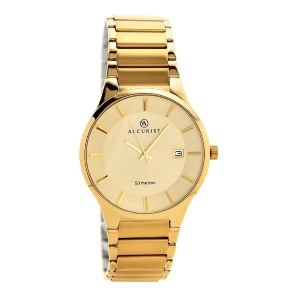 Men's Classic Gold Plated Bracelet Watch