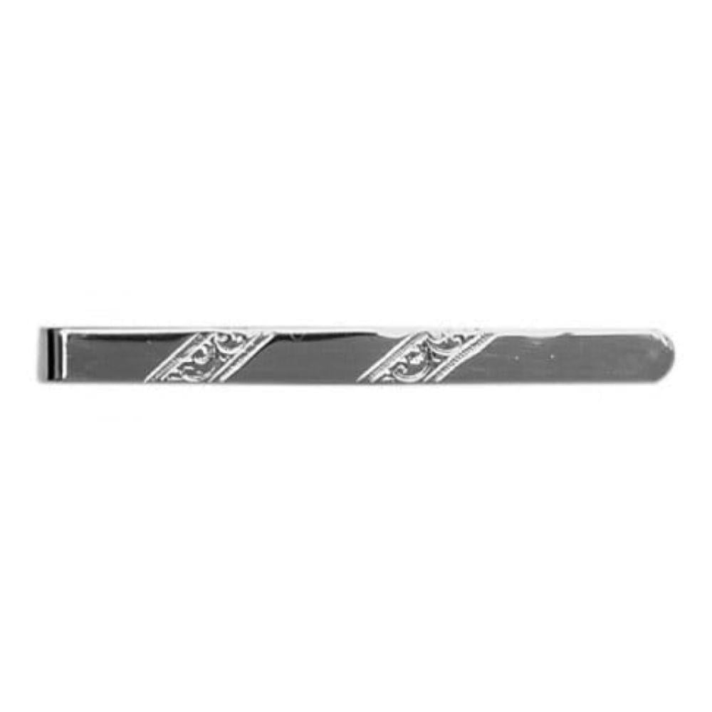 Sterling Silver Diagonal Patterned Tie Bar