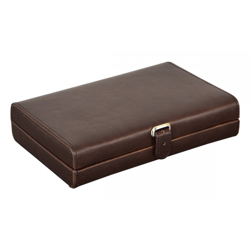 Brown Cambridge Cufflink Box