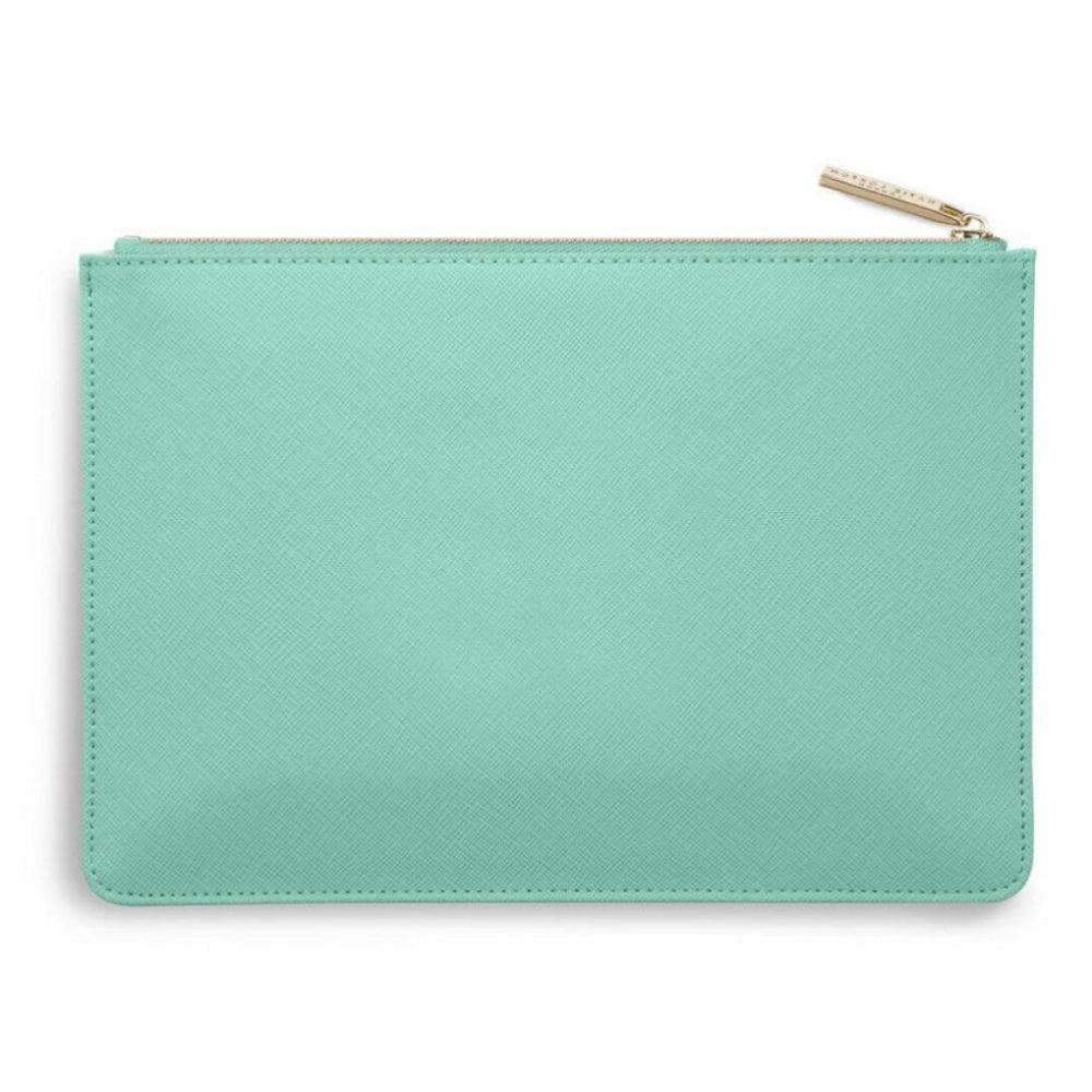 Perfect Pouch | Leaf Print | Seafoam Green | 16 X 24 Cm