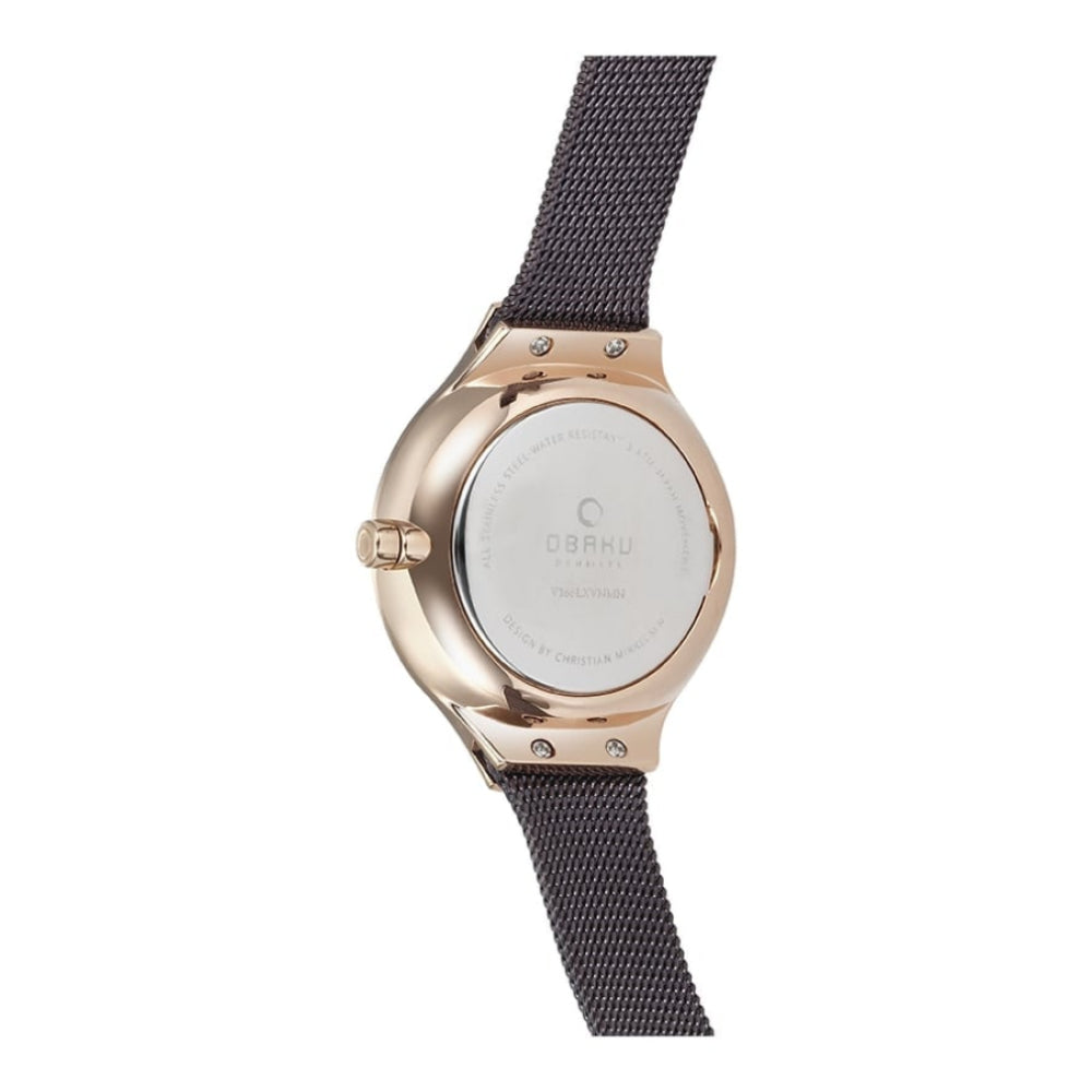 EKKO - WALNUT Rose Gold Plated Mesh Bracelet Watch