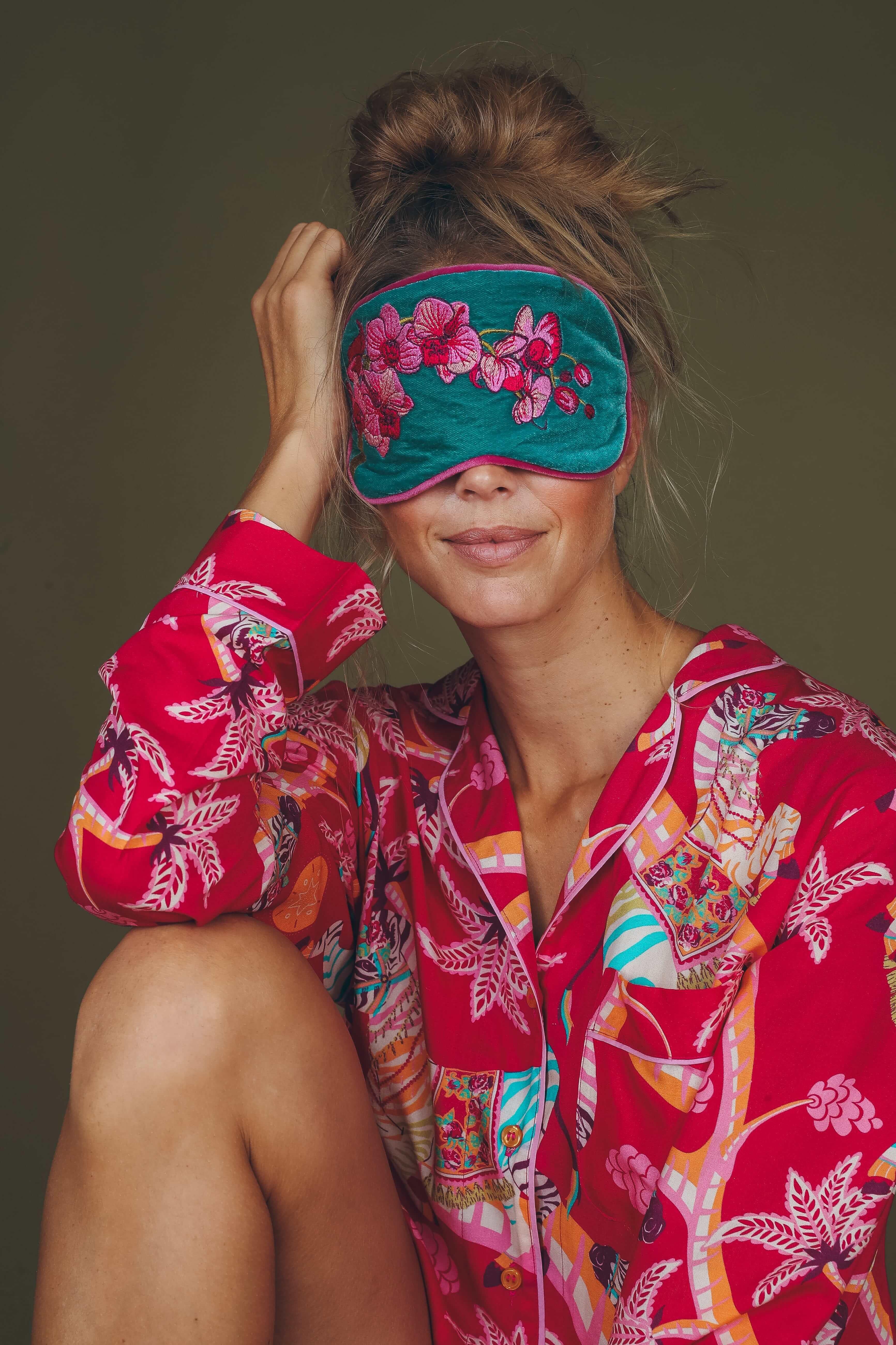 Spring Orchid Velvet Lavender Eye Mask