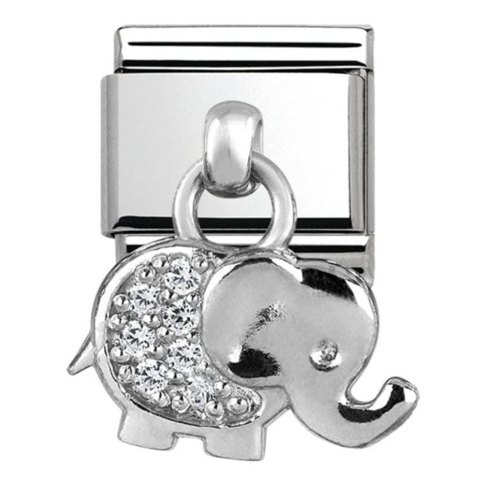 Classic CZ Elephant Charm Link