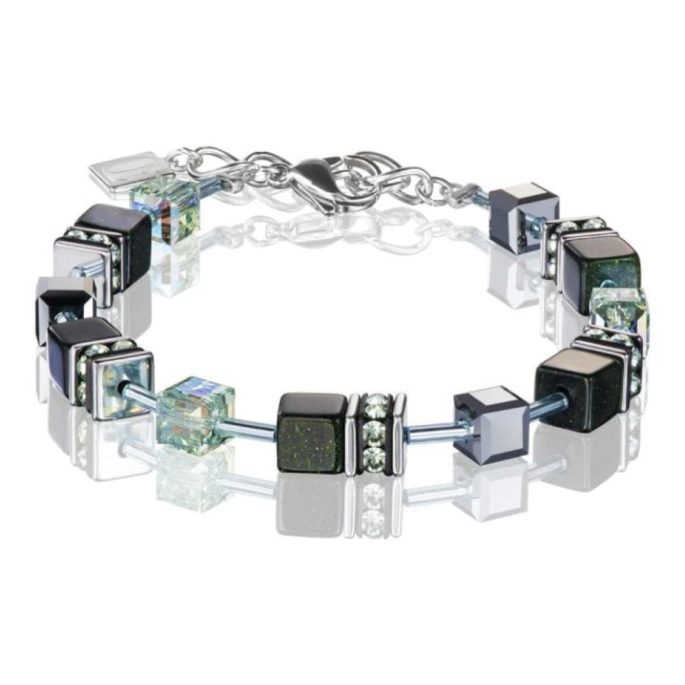 Geo Cube Dark Green Bracelet