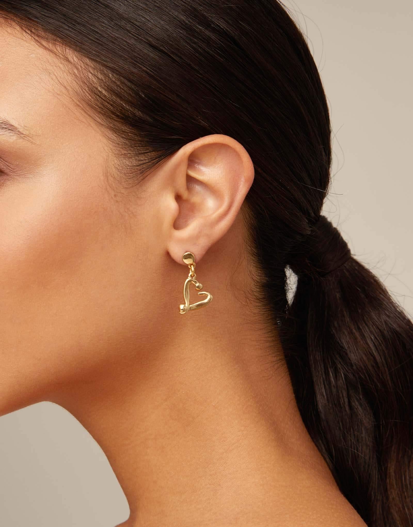 18k Gold Plated One Love Earrings