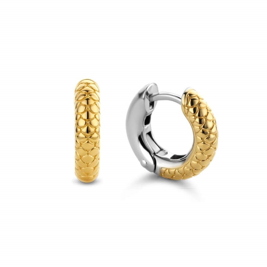 Two Tone Snake Pattern Earrings