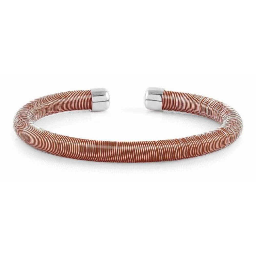 Essenzia Synthetic Rubber And 925 Silver Bracelet (002_Red)