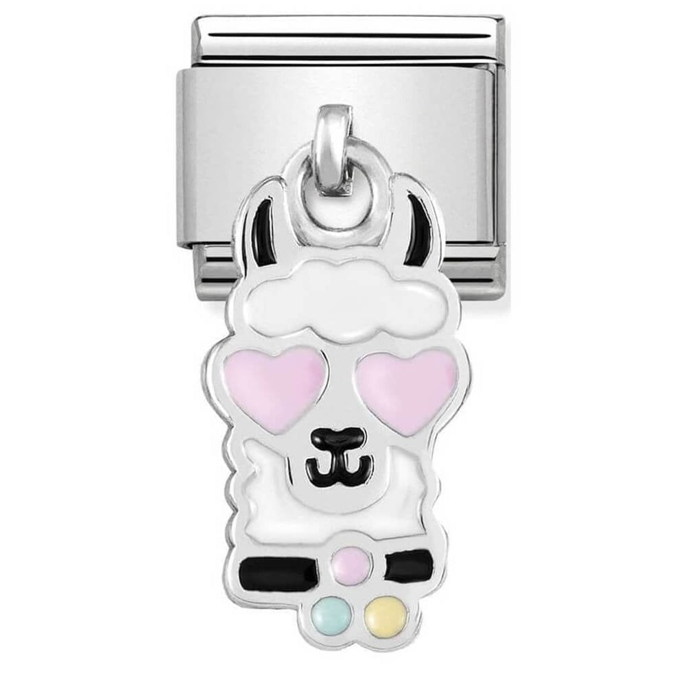 Classic Charm in Steel, Enamel & 925 Silver Llama Head