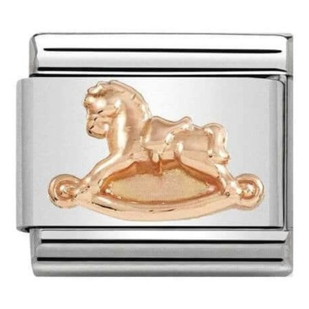 Classic Symbols Link Rocking Horse 9k Rose Gold