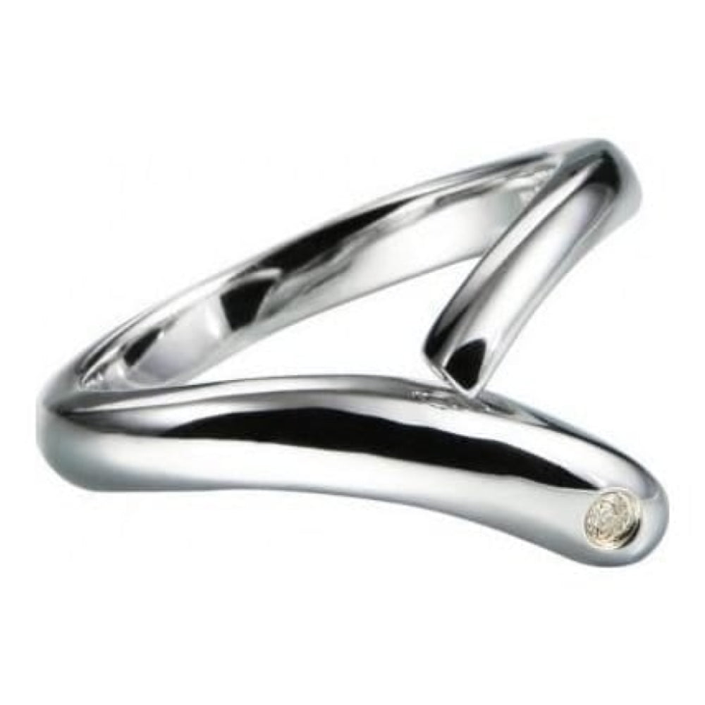 Ladies Go With The Flow Silver Grace Silver Ring Size M