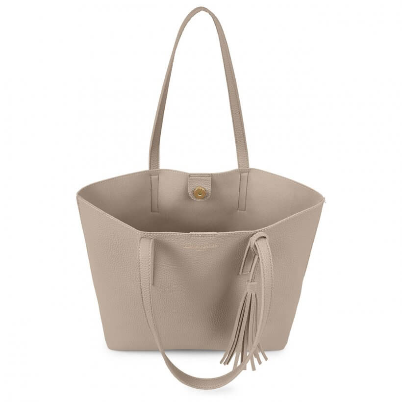 Tavi Tassel Tote Bag | Taupe
