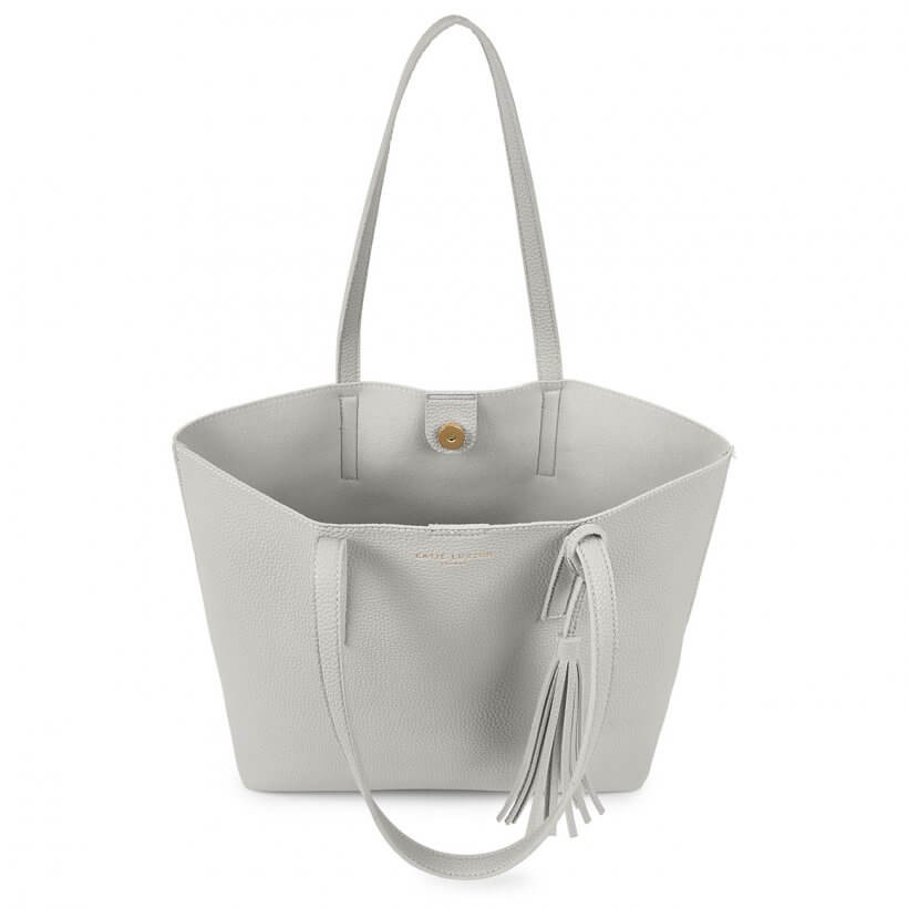 Tavi Tassel Tote Bag | Grey
