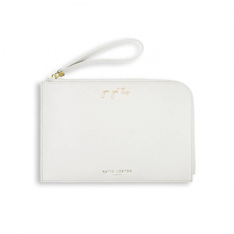 Secret Message Pouch | You Got This! | Off White