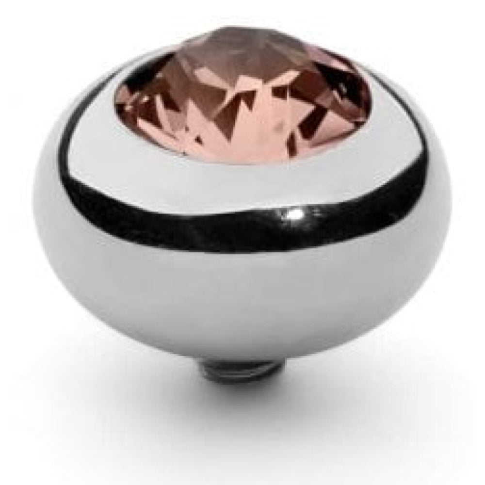 Famosa Silver 10mm Tondo Ring Top Vintage Rose