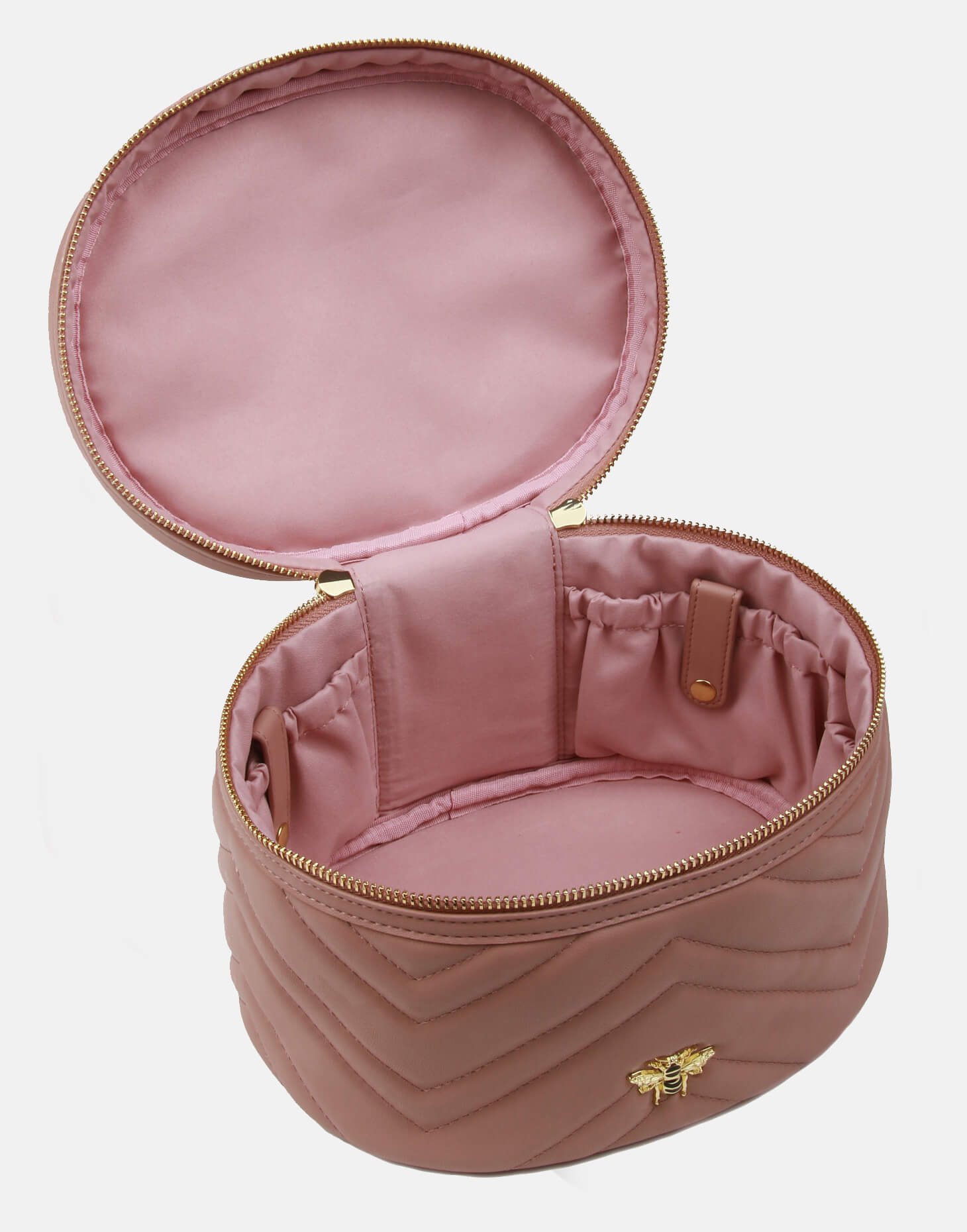 Quilted Vanity Beauty Case Pink