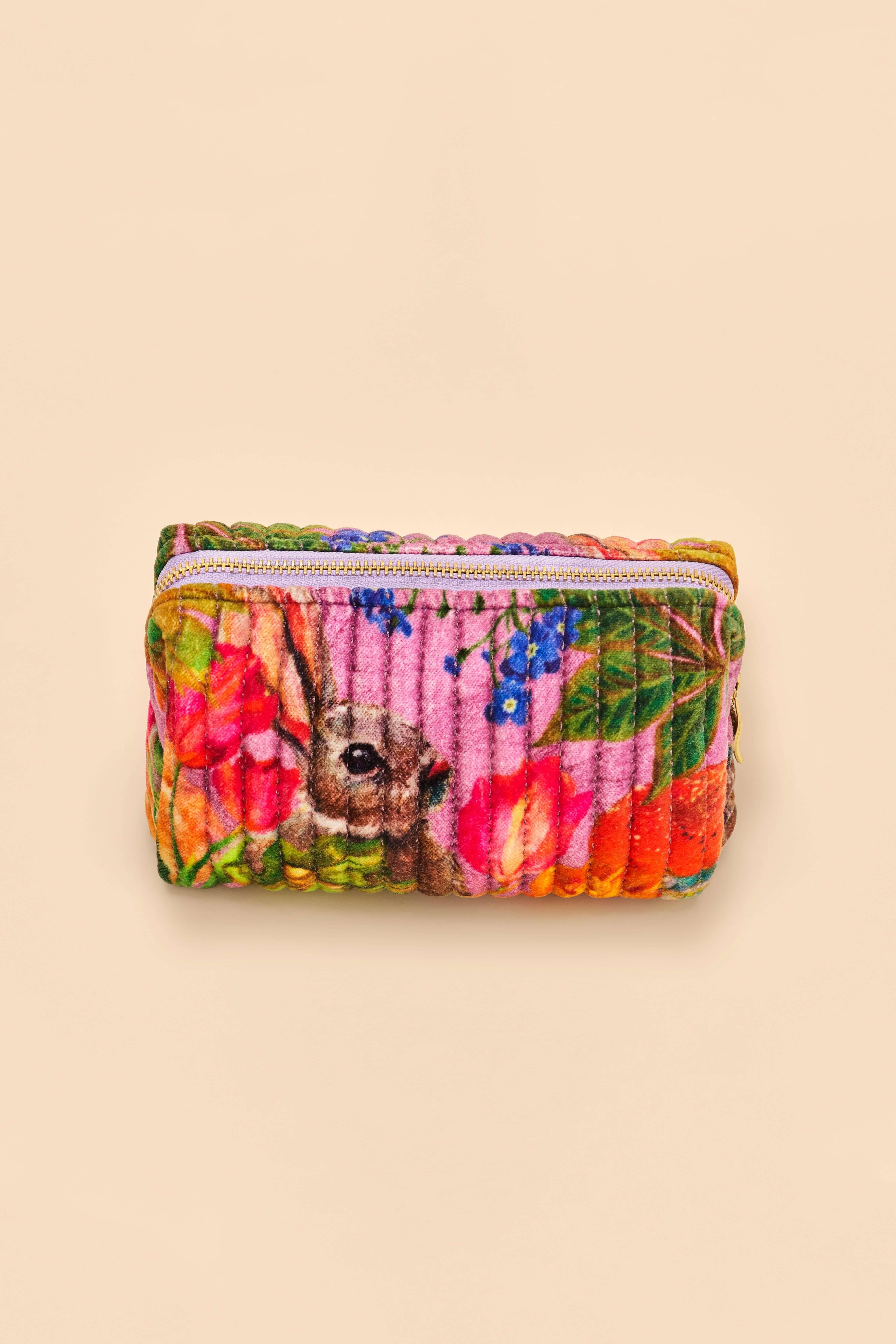 Small Quilted Vanity Bag - Whimsical Woodland