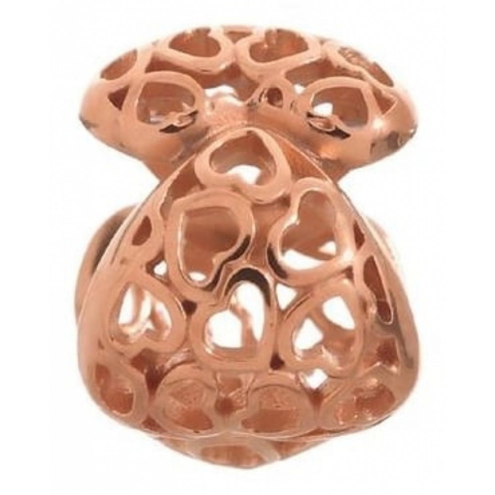 Rose Gold Heart Beat Charm