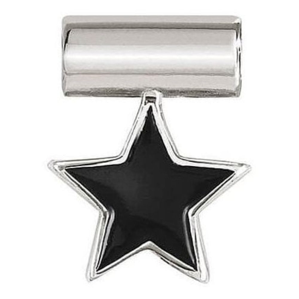 SeiMia Symbols In 925 Silver & Enamel Black Star