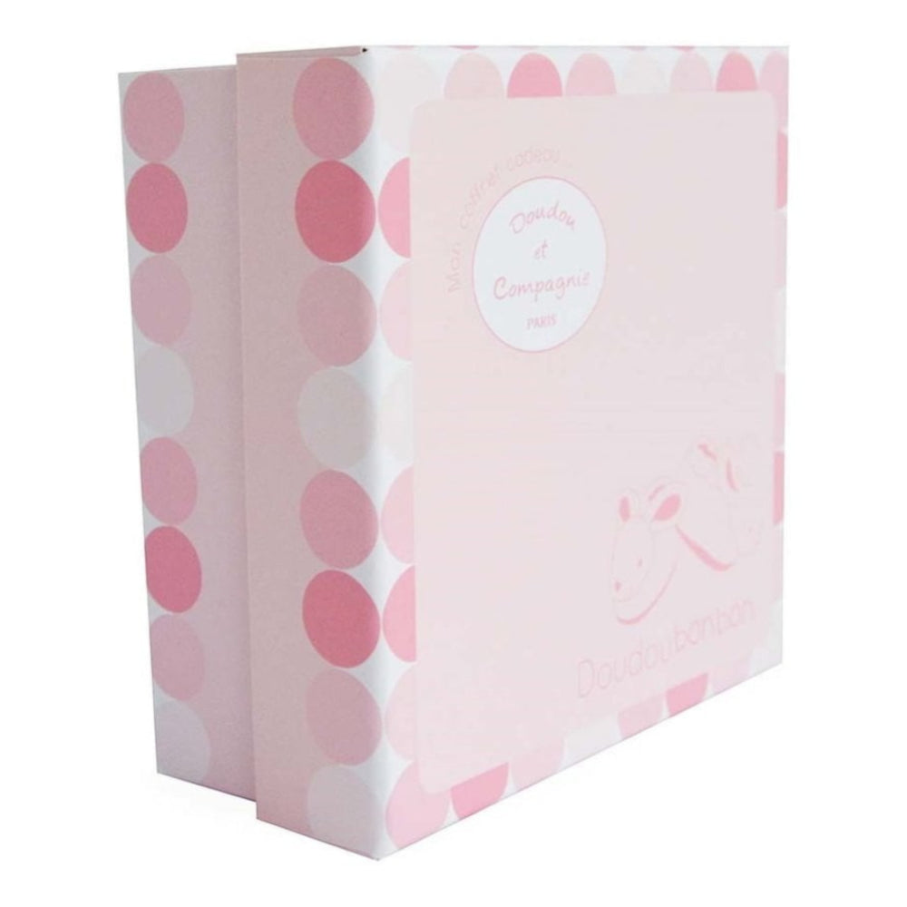 Pink Rabbit Booties Set With Rattle