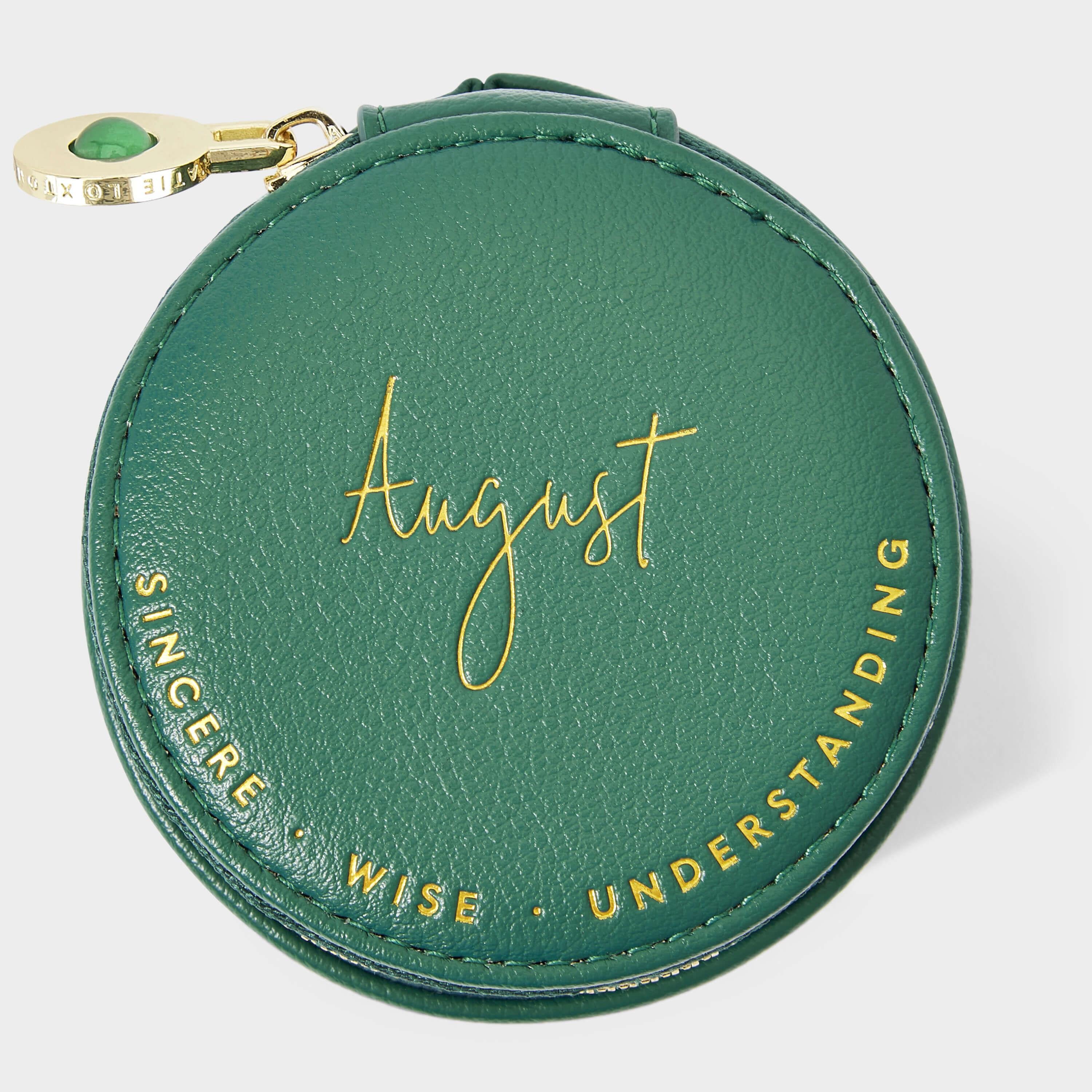 Birthstone Jewellery Box | August | 9 X 9 X 5.5cm