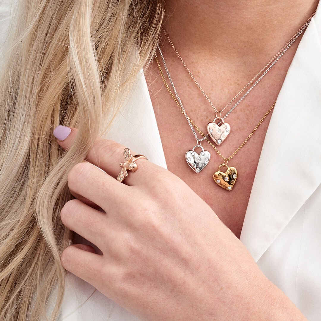 Classics 18K Rose Gold Plating Heart Necklaces