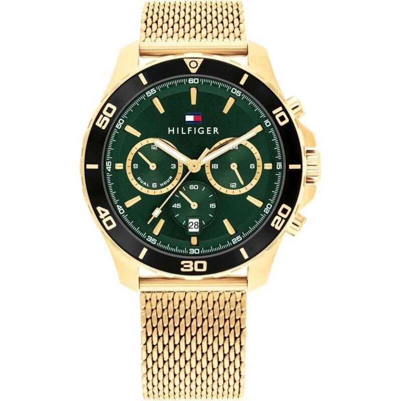 Jordan Gold Plated Strap With Green Dial Watch