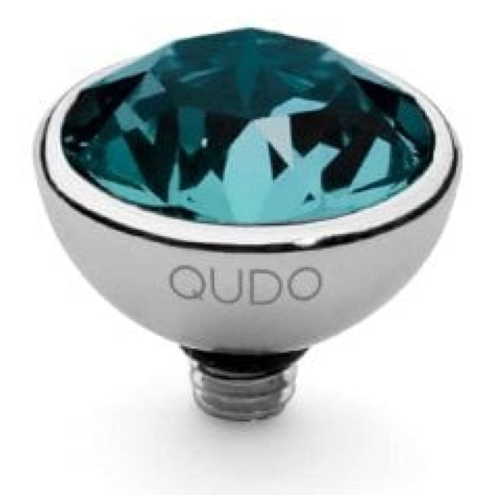 Famosa Silver 10mm Bottone Ring Top Indicolite
