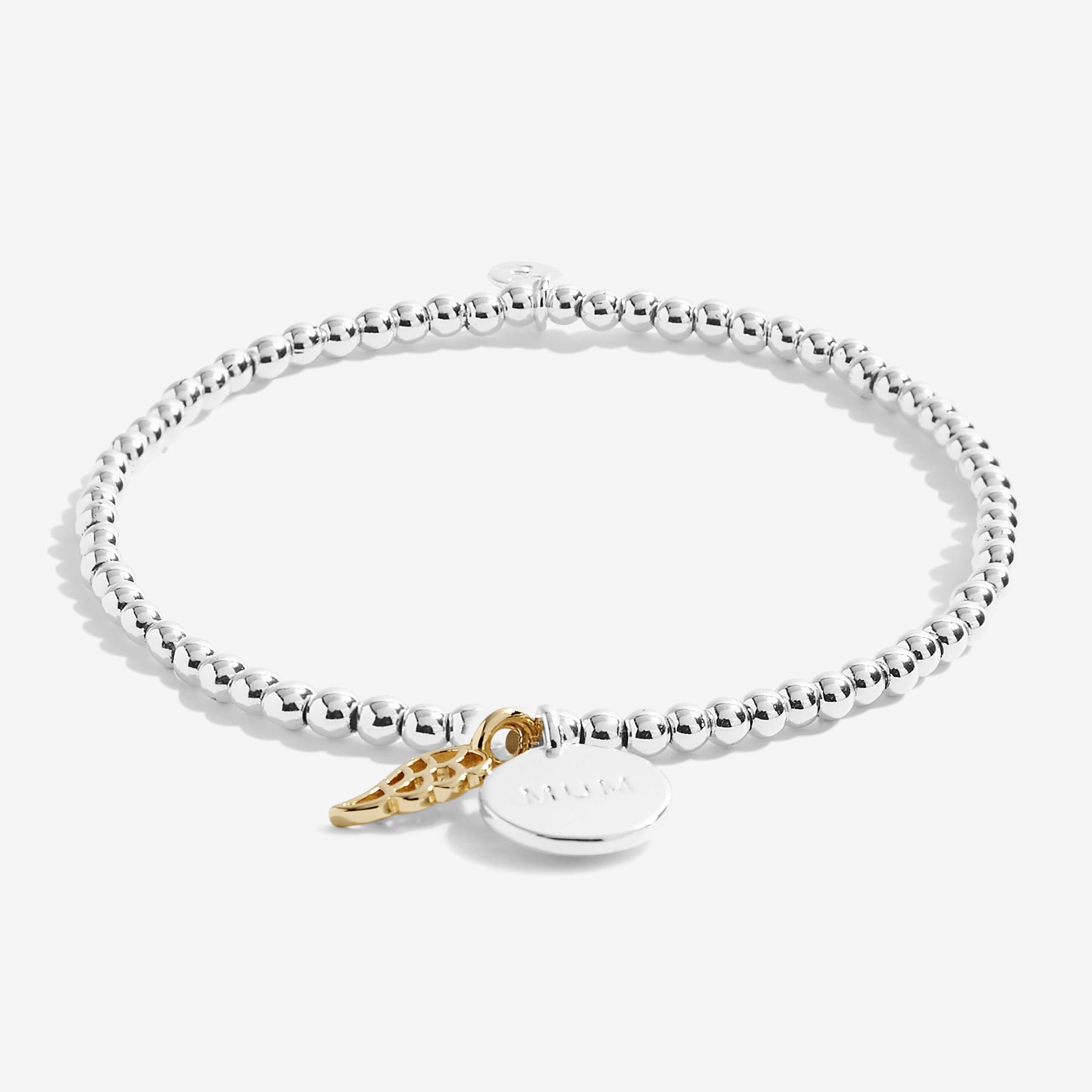 A Little | Mums Are Angels In Disguise | Silver | Bracelet | 17.5cm Stretch