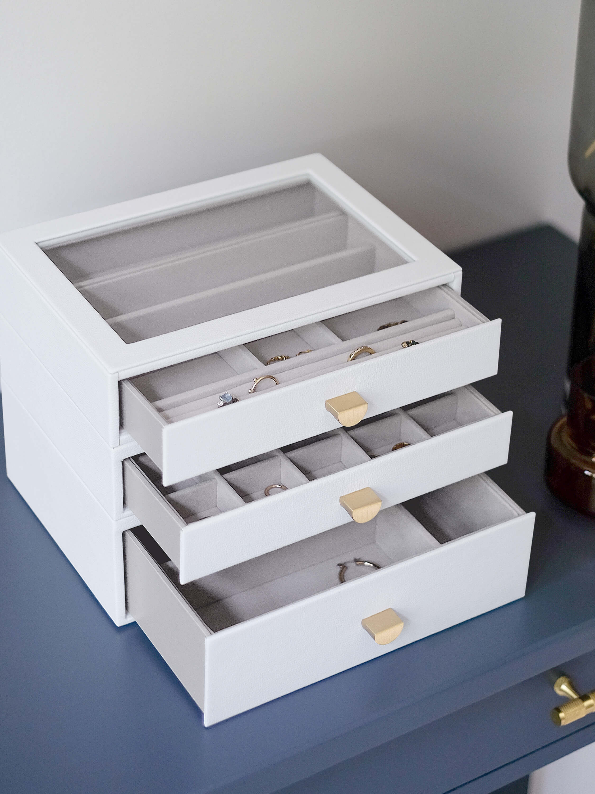 Pebble White Classic Drawer Set Of 3