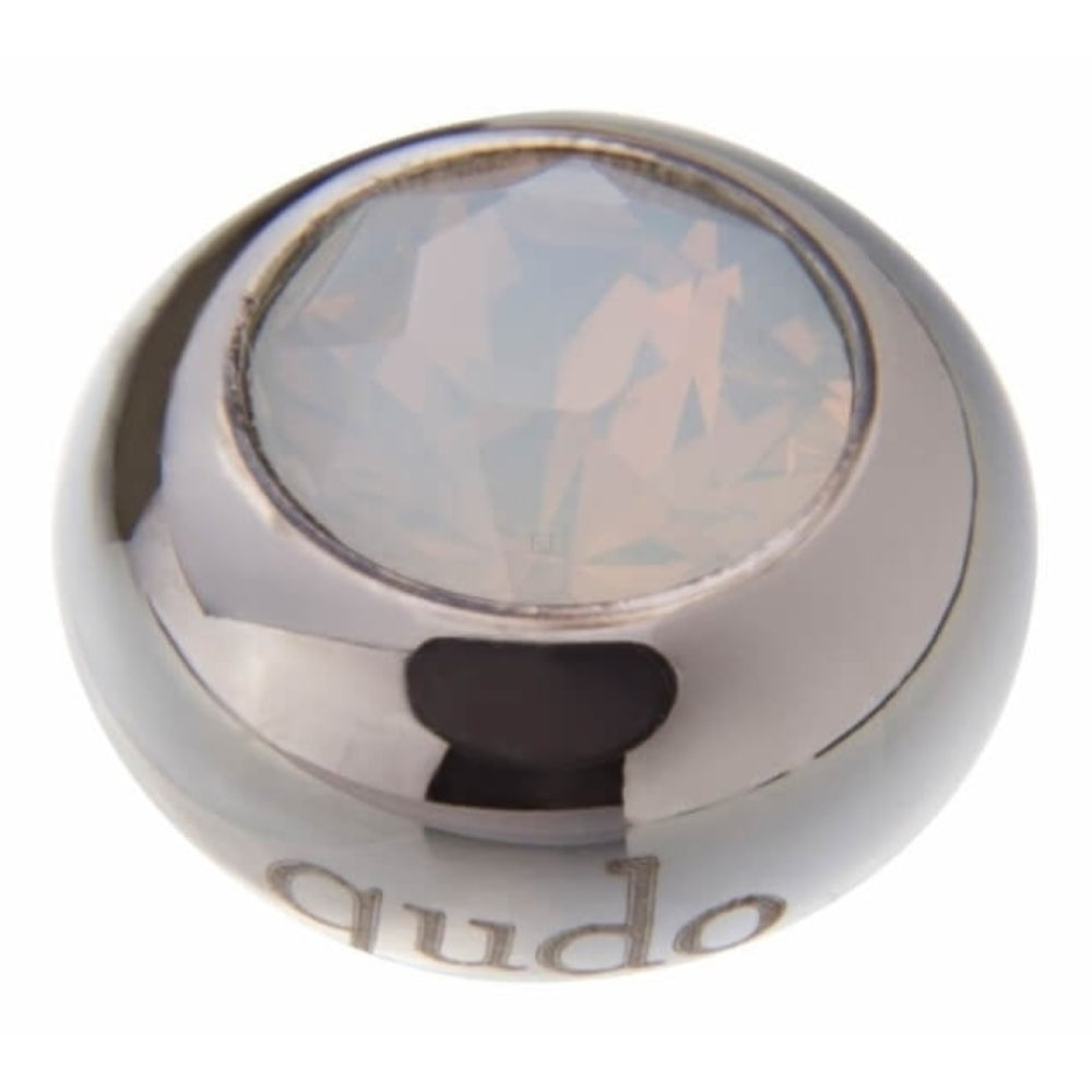 Famosa Silver 10mm Tondo Ring Top White Opal
