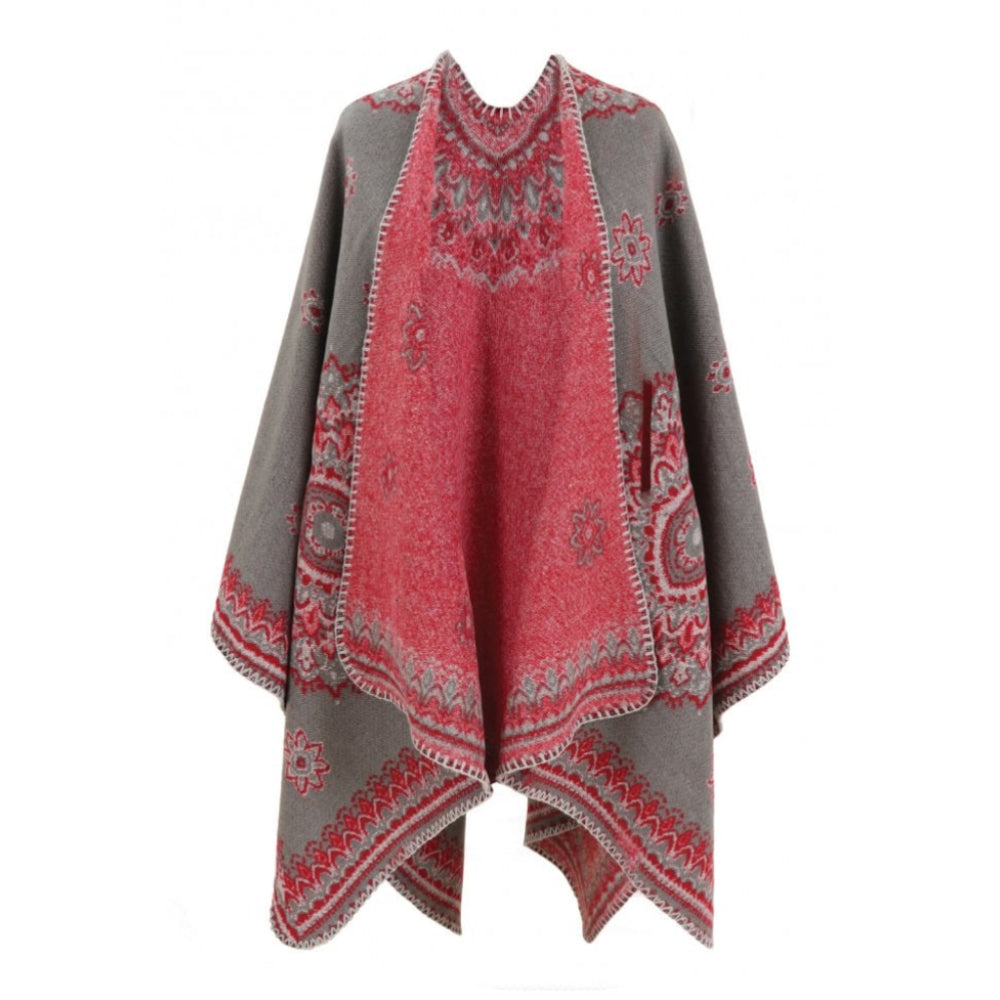 Felicity Paisley Design Wrap - Charcoal