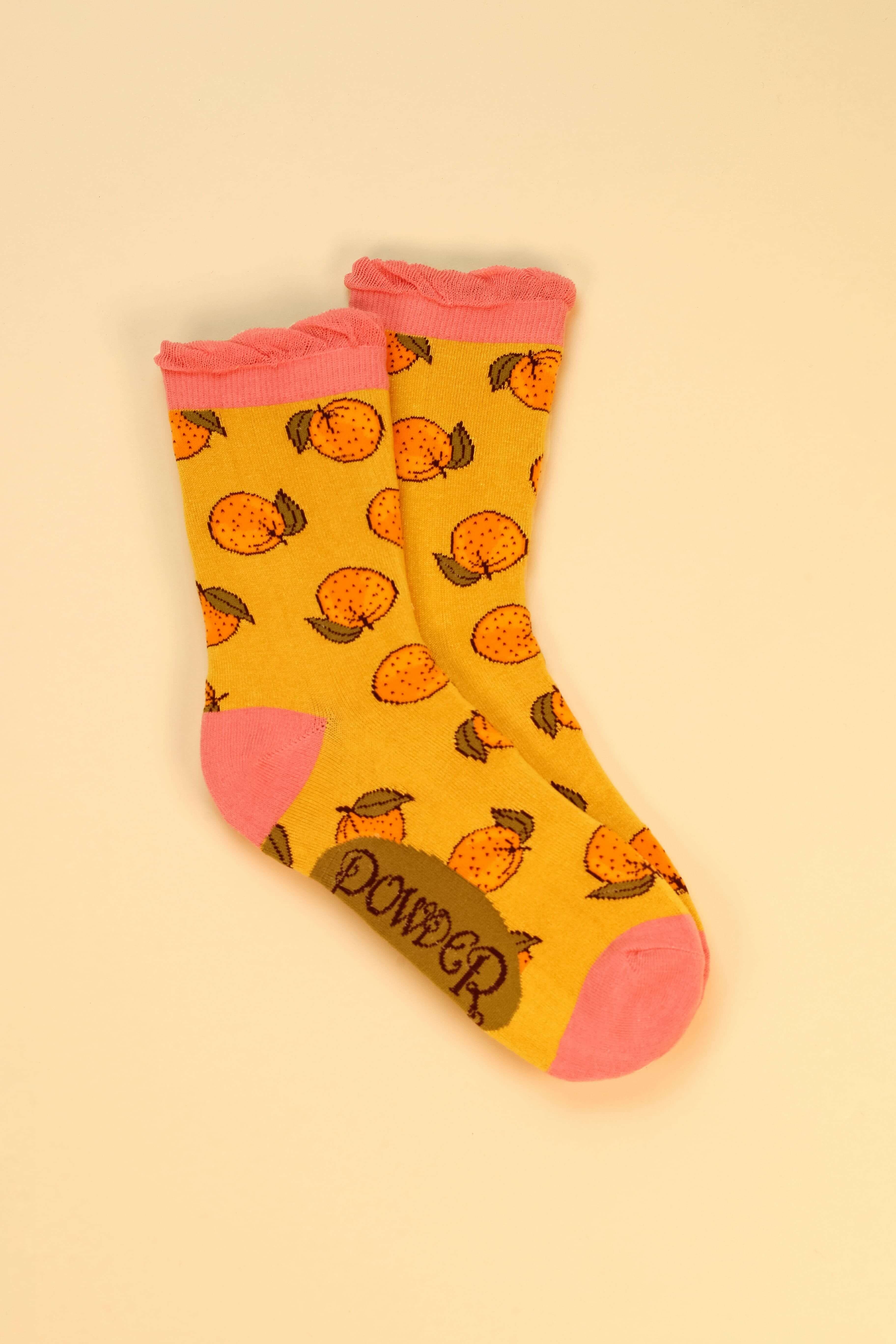 Orange Party Ankle Socks