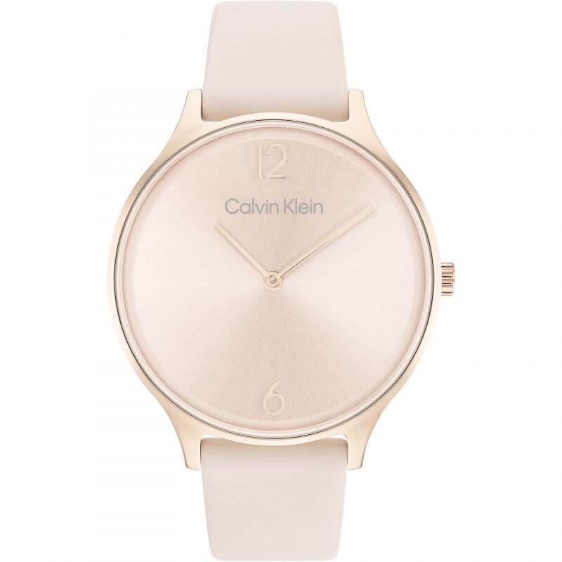 2H Pink Sunray Dial Pink Leather Strap Ladies Watch