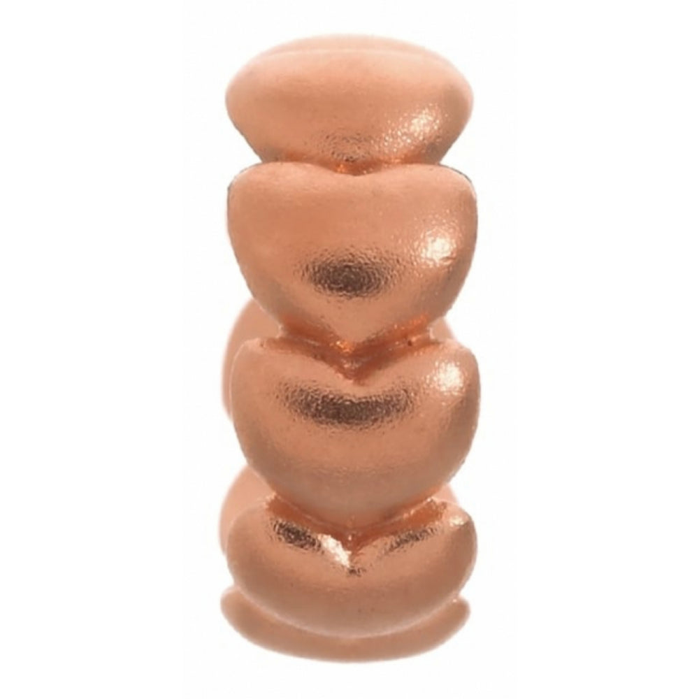 Rose Gold Hearts Charm