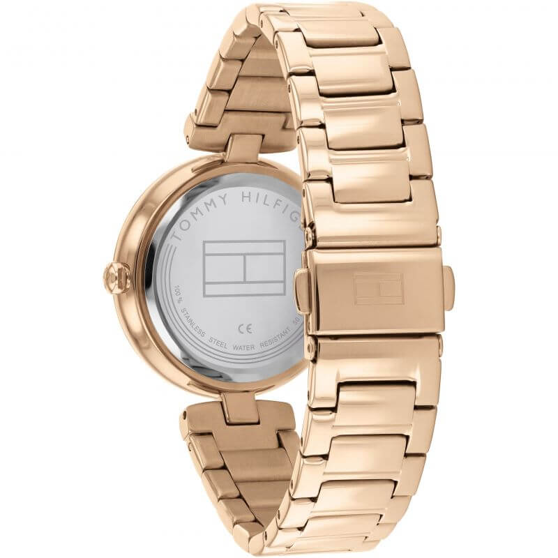 Aria Classic Ionic Plated Carnation Gold Steel Ladies Watch