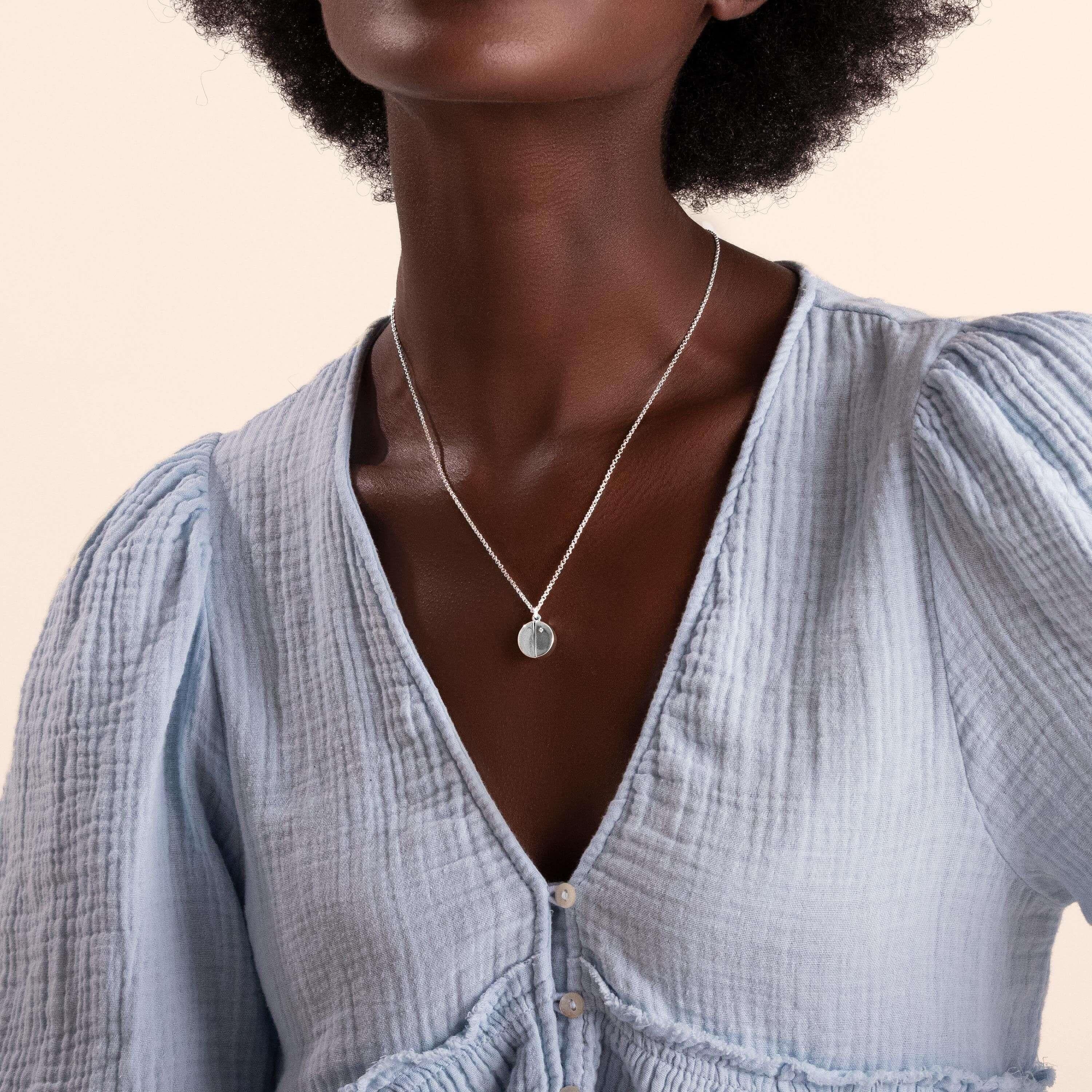 Secret Sentiment Lockets | One In A Million | Silver And Gold | Necklace | 50cm Adjustable