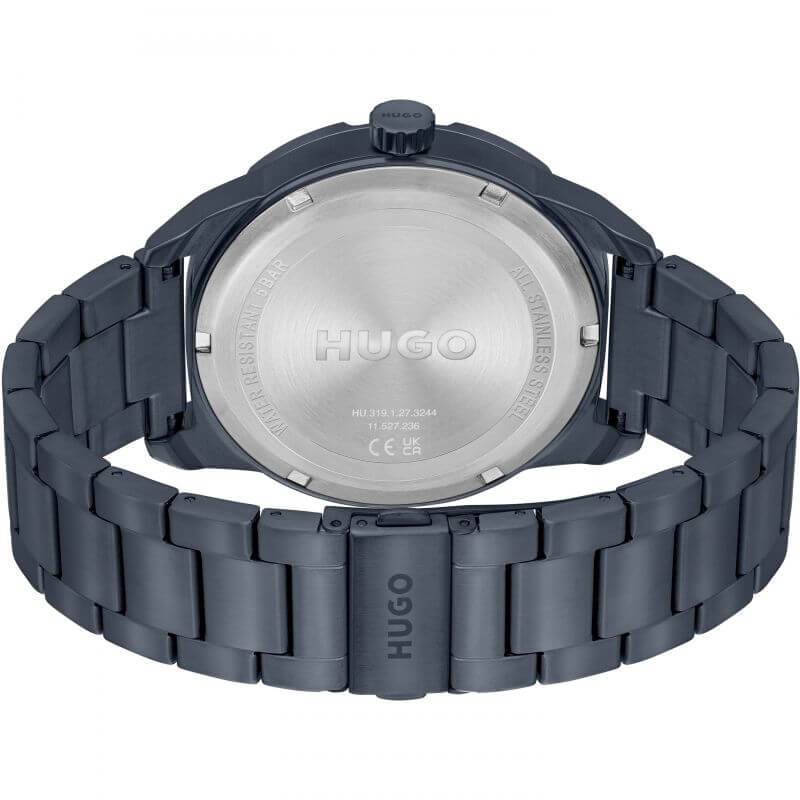 #GRIP Blue Dial Blue IP Bracelet Strap Watch