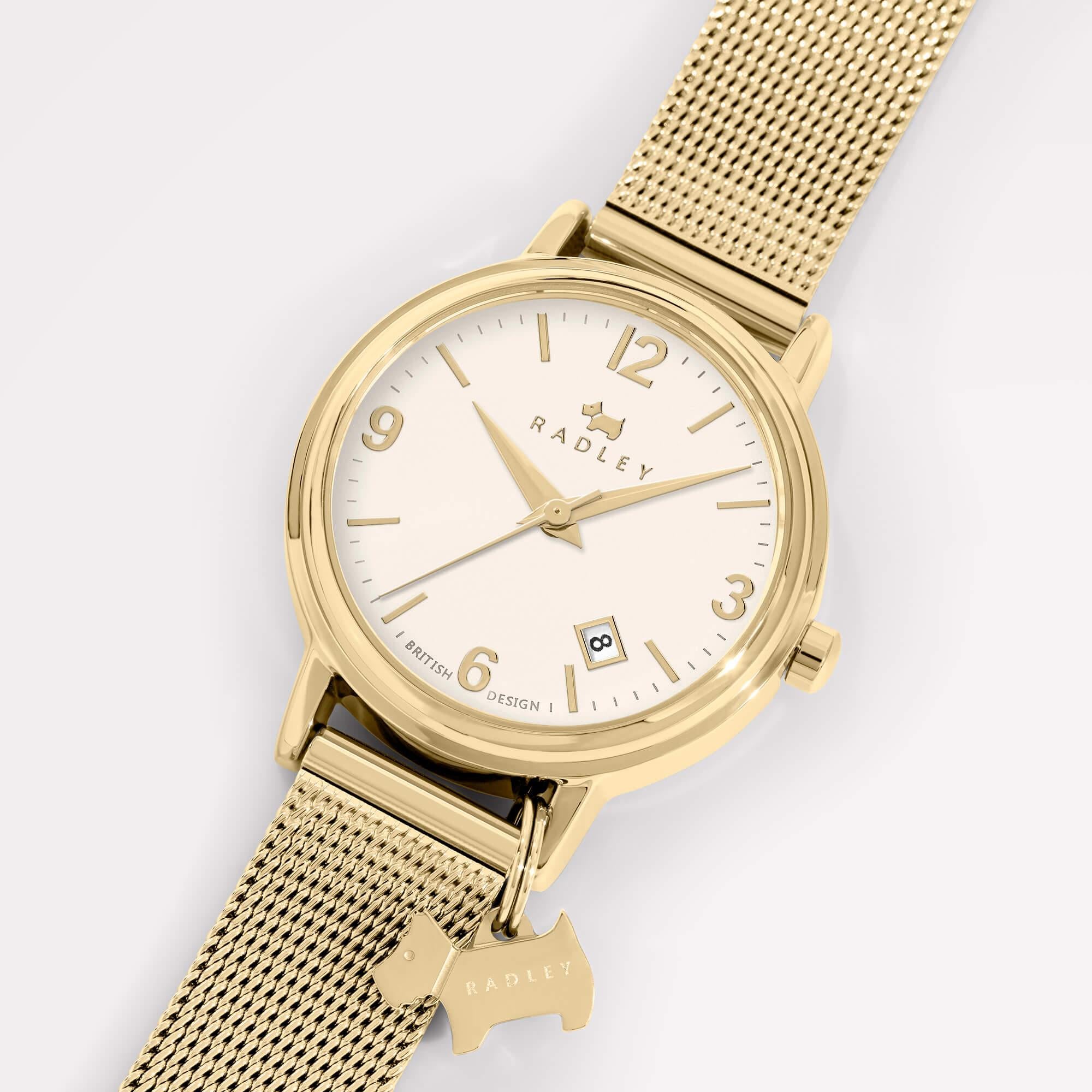 Gold Plated Mesh Strap Watch