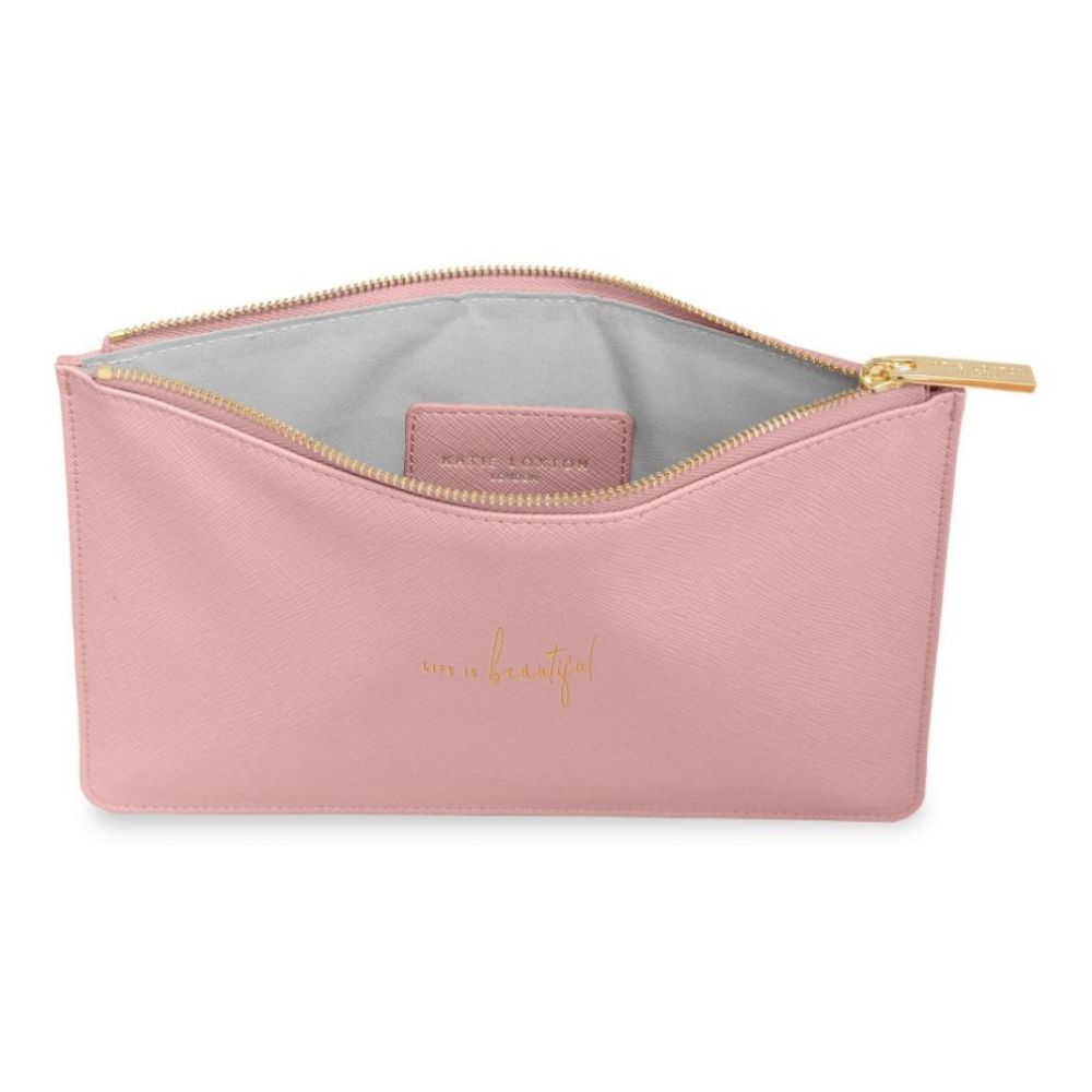 Perfect Pouch | Life Is Beautiful | Pink | 16 X 24cm