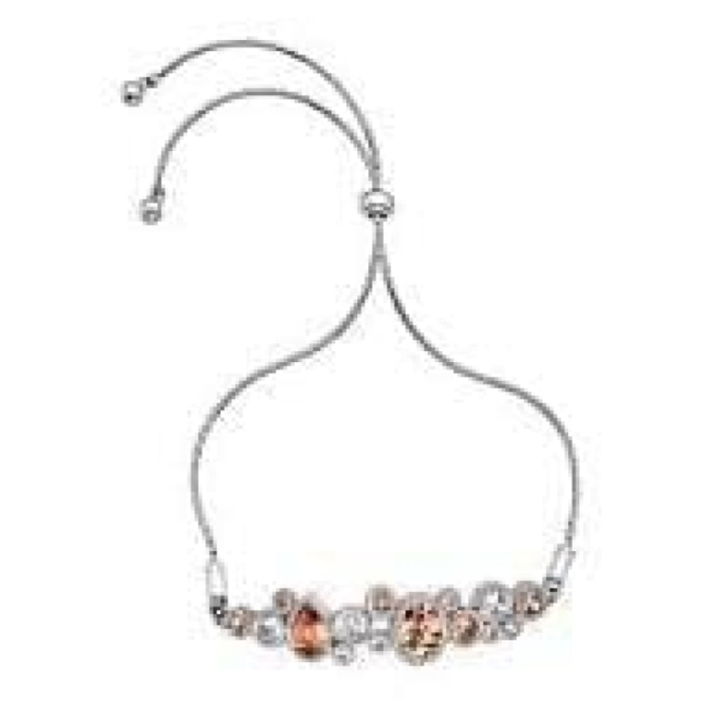 Sterling Silver & Crystal Purity & Loyalty Bracelet