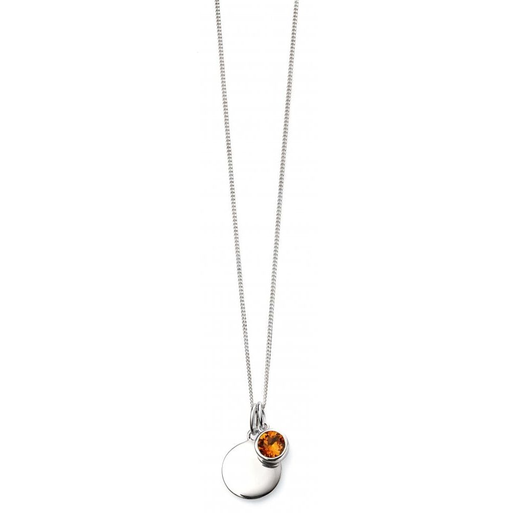 Nov Birth Stone Sterling Silver Pendant